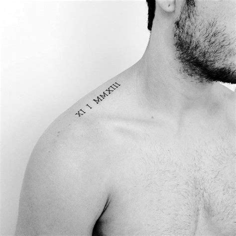 minimalist collar bone tattoos men